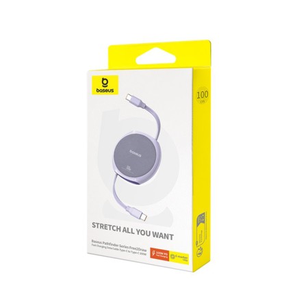 Cablu Type-C la Type-C, 100W, 1m - Baseus Pathfinder (P10368400511-00) - Nebula Purple