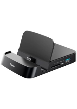 Statie de incarcare SD, TF, USB2.0 x 2, USB3.0, HDMI, Type-C - Baseus (CAHUB-AT01) - Black