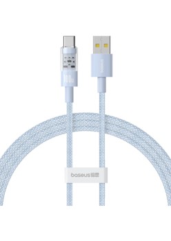 Cablu USB la Type-C, Super Fast Charging 100W, 1m - Baseus Gem (P10373002311-00) - Galaxy Blue
