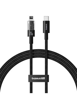 Cablu USB-C la Lightning, Fast Charging 20W, 1m - Baseus Gem (P10373001111-00) - Cluster Black