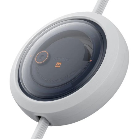 Cablu de Date USB la Type-C, Lightning, Micro-USB, 100W, 1.1m - Baseus Free 2 Draw (P10368700211-02) - Moon White