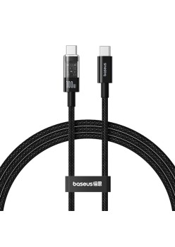 Cablu USB-C la Type-C, Super Fast Charging 100W, 2m - Baseus Gem (P10373000111-01) - Cluster Black