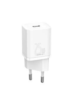 Incarcator Priza, USB-C, 25W - Baseus Super Si 1C (CCSP020102) - White