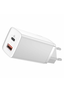 Incarcator EU USB, Type-C, 65W - Baseus GaN Lite (CCGAN2L-B02) - White
