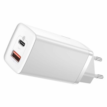 Incarcator EU USB, Type-C, 65W - Baseus GaN Lite (CCGAN2L-B02) - White