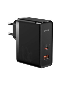 Incarcator EU 2in1, 100W, Cablu Type-C, 1m - Baseus GaN5 Pro (CCGP090201) - Black