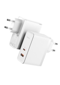 Incarcator EU 2in1, 100W, Cablu Type-C, 1m - Baseus GaN5 Pro (CCGP090202) - White
