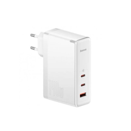 Incarcator EU 3in1, 140W, Cablu Type-C, 1m - Baseus GaN5 Pro (CCGP100202) - White