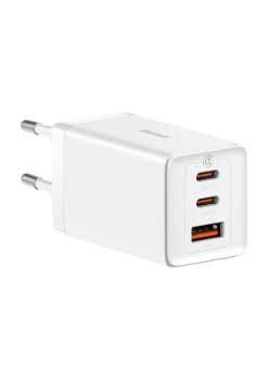 Incarcator EU 3in1, 65W, Cablu Type-C - Baseus GaN5 Pro (CCGP120202) - White