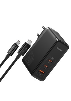 Incarcator EU 3in1, 160W, Cablu Type-C - Baseus GaN5 Pro Digital (P10110825113-00) - Black