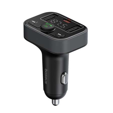 Incarcator Auto cu Modulator FM, USB, Type-C, 18W - Baseus S-09 Lite (C10762300113-00) - Cluster Black