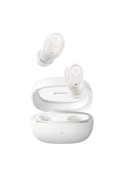 Casti Bluetooth V5.3 cu Smart Display, TWS - Baseus WM02+ (NGTW370302) - Creamy White