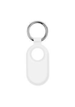 Husa compatibila Samsung Galaxy SmartTag2, Silicone, White