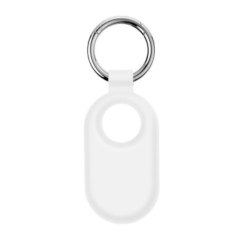 Husa compatibila Samsung Galaxy SmartTag2, Silicone, White