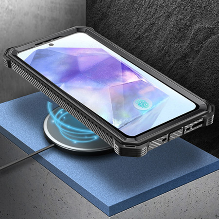 Husa pentru Samsung Galaxy A55 5G si Folie, I-Blason Armorbox, Black