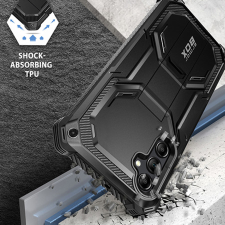 Husa pentru Samsung Galaxy A55 5G si Folie, I-Blason Armorbox, Black