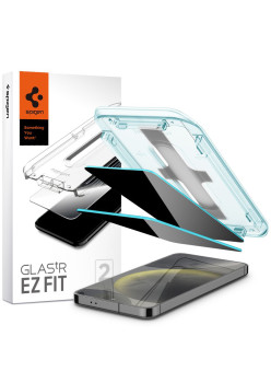 Folie pentru Samsung Galaxy S24 Plus, set 2, Spigen Glas.tR EZ FIT, Privacy