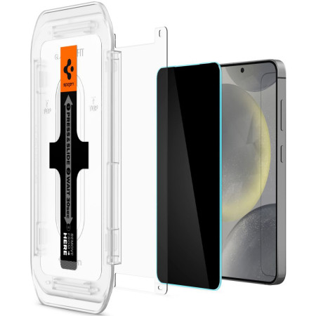 Folie pentru Samsung Galaxy S24 Plus, set 2, Spigen Glas.tR EZ FIT, Privacy