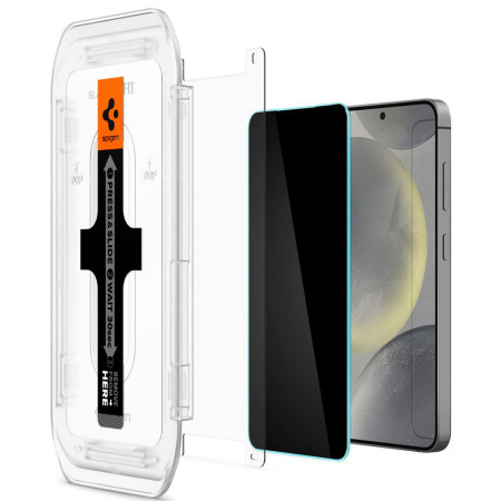 Folie pentru Samsung Galaxy S24 set 2 buc. Spigen Glas.tR EZ FIT, Privacy