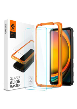 Folie pentru Samsung Galaxy Xcover 7, set 2, Spigen Glas.TR Align Master, Clear