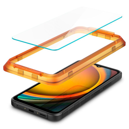 Folie pentru Samsung Galaxy Xcover 7, set 2, Spigen Glas.TR Align Master, Clear