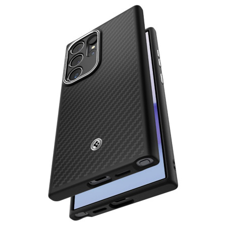 Husa pentru Samsung Galaxy S24 Ultra, Spigen Enzo Aramid, Matte Black