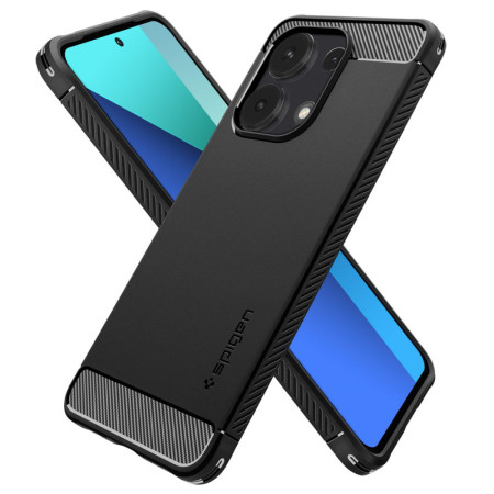 Husa pentru Xiaomi Redmi Note 13 4G, Spigen Rugged Armor, Black