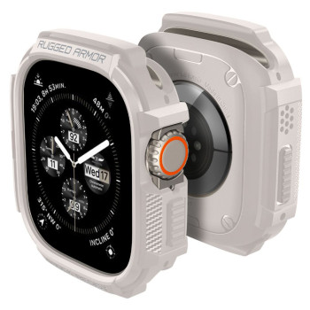 Husa pentru Apple Watch Ultra / Ultra 2, Spigen Rugged Armor, Dune Beige