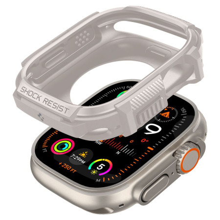 Husa pentru Apple Watch Ultra / Ultra 2, Spigen Rugged Armor, Dune Beige