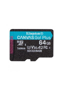 Card de Memorie, 64GB - Kingston Canvas Go Plus (SDCG3/64GBSP) - Black