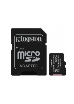 Card de Memorie cu Adaptor, 512GB - Kingston Canvas Select Plus (SDCS2/512GB) - Black