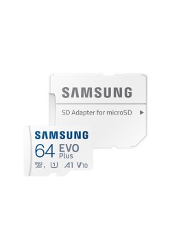 Card de Memorie cu Adaptor, 64GB - Samsung Evo Plus (MB-MC64KA/EU) - White