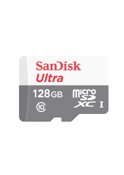 Card de Memorie, 128GB - SanDisk Ultra (SDSQUNR-128G-GN6MN) - White / Gray