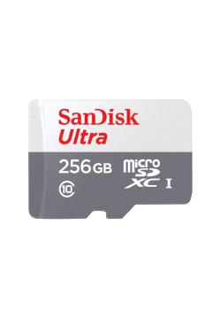 Card de Memorie, 256GB - SanDisk Ultra (SDSQUNR-256G-GN3MN) - White / Gray