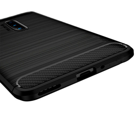 Husa Carbon compatibila OnePlus 8 Pro, Tech Protects, Negru