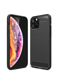 Husa pentru iPhone 12 Pro Max - Techsuit Carbon Silicone - Black
