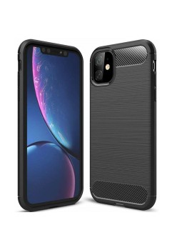 Husa pentru iPhone 12 mini - Techsuit Carbon Silicone - Black