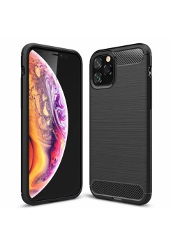 Husa pentru iPhone 11 Pro - Techsuit Carbon Silicone - Black