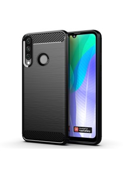 Husa pentru Huawei Y6p - Techsuit Carbon Silicone - Black