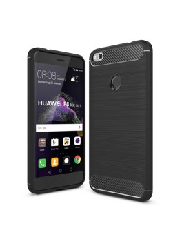 Husa pentru Huawei P9 Lite 2017 / P8 Lite 2017 - Techsuit Carbon Silicone - Black