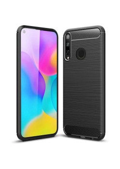 Husa pentru Huawei P40 Lite E - Techsuit Carbon Silicone - Black