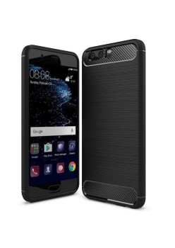 Husa pentru Huawei P10 Plus - Techsuit Carbon Silicone - Black