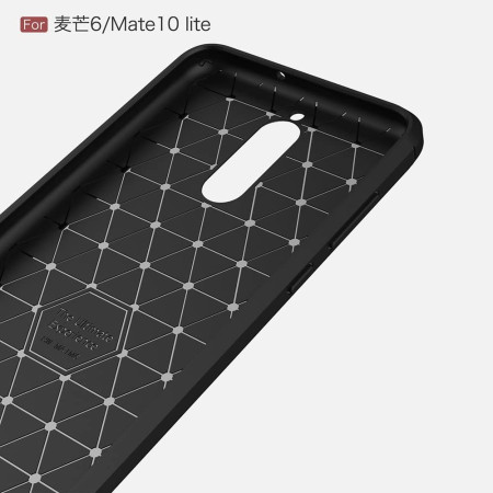 Husa Carbon compatibila Huawei Mate 10 Lite, Tech Protects, Negru