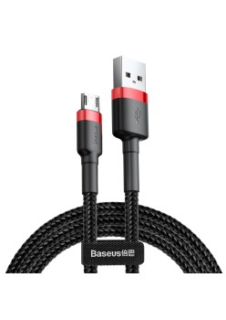 Cablu de Date USB la Micro-USB 1.5A, 2m - Baseus Cafule (CAMKLF-C91) - Red Black