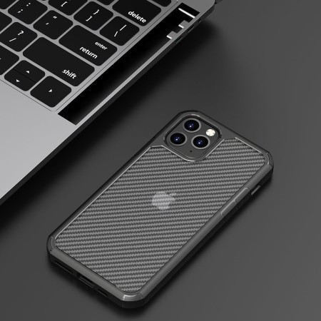 Husa pentru iPhone 11 - Techsuit Carbon Fuse - Black