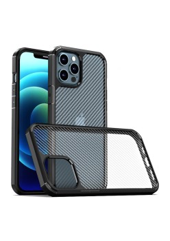 Husa pentru iPhone 12 Pro Max - Techsuit Carbon Fuse - Black