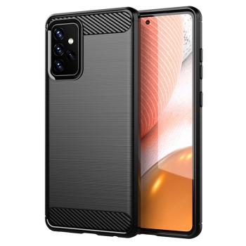 Husa pentru Samsung Galaxy A72 4G / A72 5G - Techsuit Carbon Silicone - Black