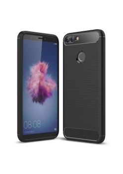 Husa pentru Huawei P Smart - Techsuit Carbon Silicone - Black