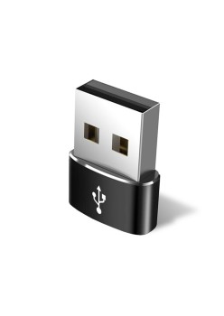 Adaptor Type-C la USB, 3A - Techsuit Adapter - Black