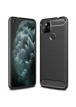 Husa pentru Google Pixel 5 - Techsuit Carbon Silicone - Black
